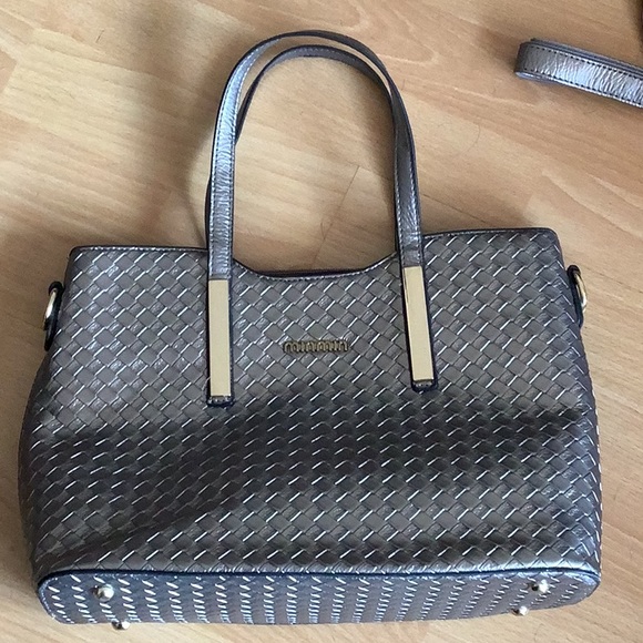 NICOLE&DORIS Crossbody Shoulder Bag Purse 3pcs Bag Tote Soft PU Leather Bronze - Picture 4 of 6